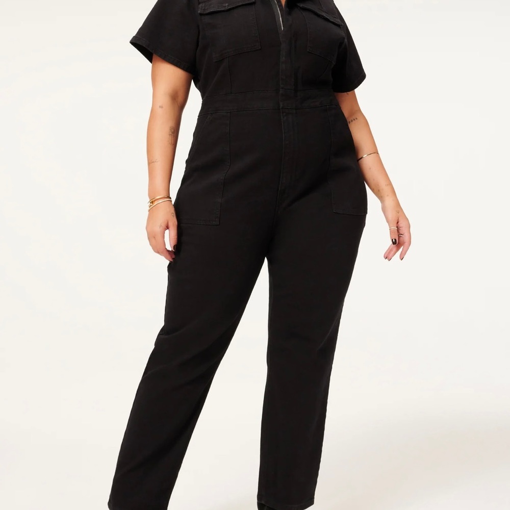 Good American Fit for Success Jumpsuit size 7 or 4XL NWT Black